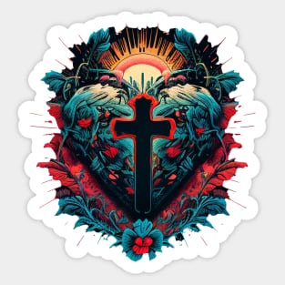 The Cross of Jesus Design V9 Sticker